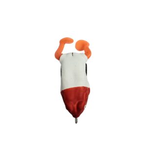 Isca Artificial Frog Soft Frog Life cor Branca com cabeça vermelha deitada – 8cm 16g 