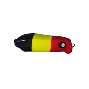Isca Artificial Zara Bolha Turbo Iscas cor preto amarelo e vermelho – 7,2cm 13g