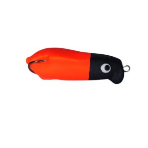 Isca Artificial Zara Bolha Turbo Iscas cor laranja cabeça preta – 7,2cm 13g
